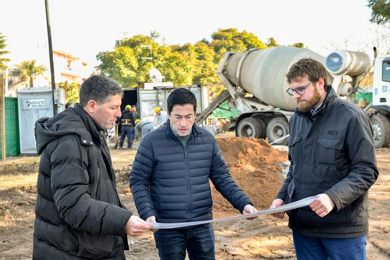 Nardini supervisó el inicio se la puesta en valor de la Plaza Central de Tortuguitas