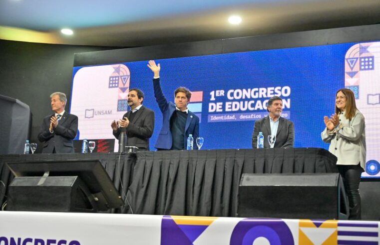 Moreira y Kicillof inauguraron el Primer Congreso de Educación de San Martín